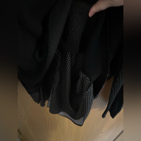 Croft & Barrow Black Knit Sweater with Polka Dot Undershirt - Picture 5 of 8